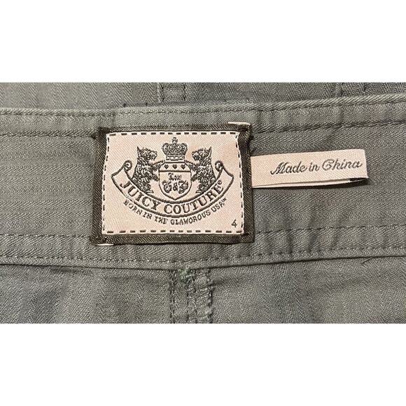 Y2K Vintage Juicy Couture Cargo Pants Women's Sz 4 Cropped Ruched - Picture 3 of 4